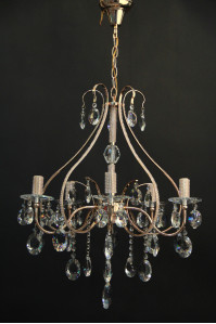 Хрустальная люстра SVLIGHT пятирожковая A31201/5 золото+белый